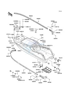 JET SKI 800 SX-R JS800-A3 FR drawing Hull