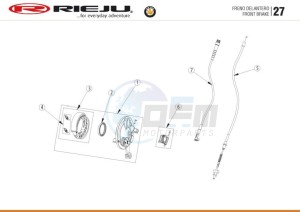 BYE-BIKE-EURO4-WHITE drawing FRONT BRAKE