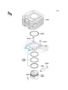 KLF250 KLF250A7F EU GB drawing Cylinder/Piston(s)