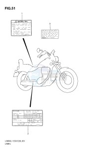 LS650 (E3-E28) SAVAGE drawing WARNING LABEL (LS650L1 E33)