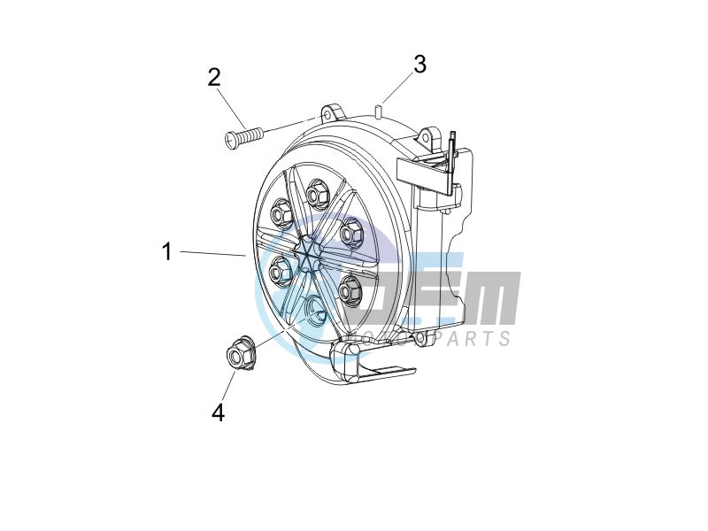 Flywheel magneto cover - Oil filter