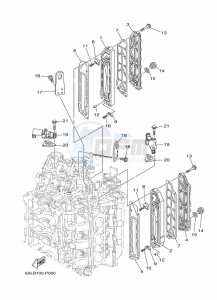 F250GETU drawing CYLINDER-AND-CRANKCASE-3