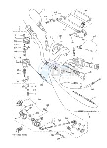 YFM350R YFM350RD RAPTOR 350 (10PA) drawing STEERING HANDLE & CABLE