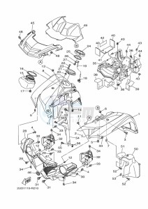 YFM700FWAD GRIZZLY 700 EPS (B4FL) drawing FRONT FENDER