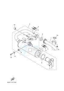 YXE700 YXE70WPAJ WOLVERINE R (B3D2) drawing EXHAUST