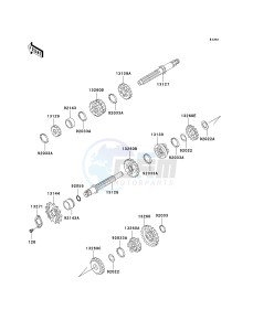 BN 125 A [ELIMINATOR 125] (A6F-A9F) A7F drawing TRANSMISSION