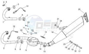 Norge 1200 IE 8V EU and 2016 USA-CN drawing Exhaust unit