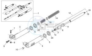 Scarabeo 50 2t e2 (eng. piaggio) drawing Front fork II