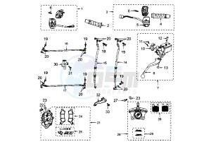 LOOXOR 125-150 - 125 cc drawing BRAKE CYLINDER-CALIPER