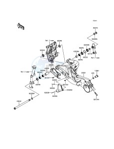 NINJA H2R ZX1000YHF EU drawing Swingarm