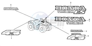 TRX350TM FOURTRAX 350 drawing MARK (1)