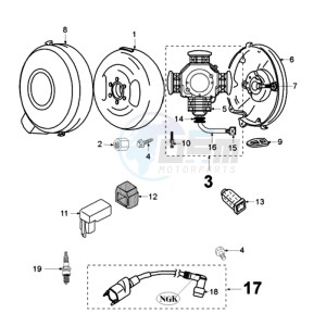 VOGUE SNA BE drawing IGNITION PART WITHOUT PICKUP