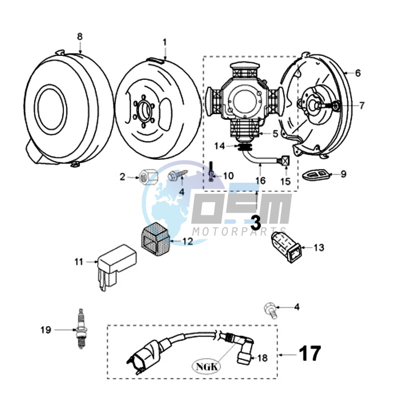 IGNITION PART WITHOUT PICKUP