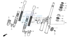 PK50 drawing FRONT FORK