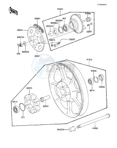 KZ 1000 K [LTD] (K1-K2) [LTD] drawing REAR WHEEL_HUB_CHAIN