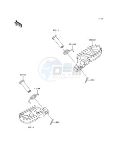 KX 125 K [KX125] (K2) [KX125] drawing FOOTRESTS