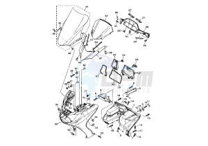 YP MAJESTY 400 drawing FRONT BODY