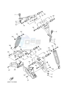 YFM700FWBD YFM70KPHG KODIAK 700 EPS HUNTER (2SM7) drawing FRONT SUSPENSION & WHEEL