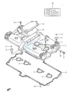 GSX750F (E28) drawing CYLINDER HEAD COVER