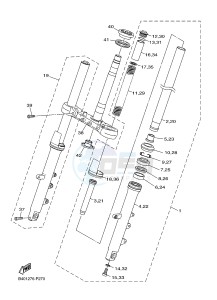 XJ6SA 600 DIVERSION (S-TYPE, ABS) (36DH 36DK) drawing FRONT FORK