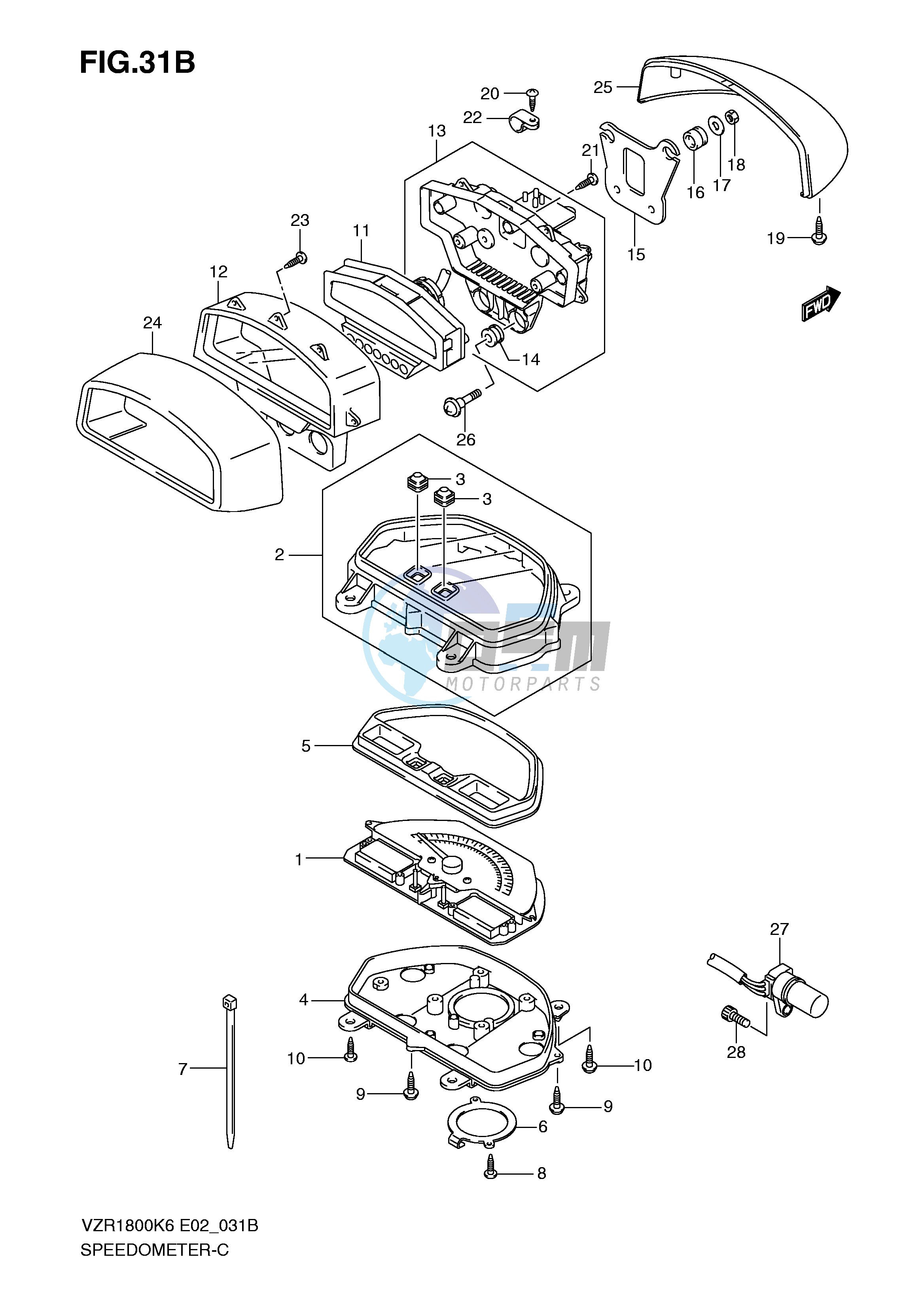 SPEEDOMETER (VZR1800ZK7 ZU2K7)