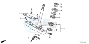 VT750CA9 UK - (E / MKH ST) drawing STEERING STEM