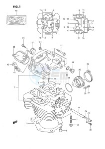 DR650 (E4) drawing CYLINDER HEAD