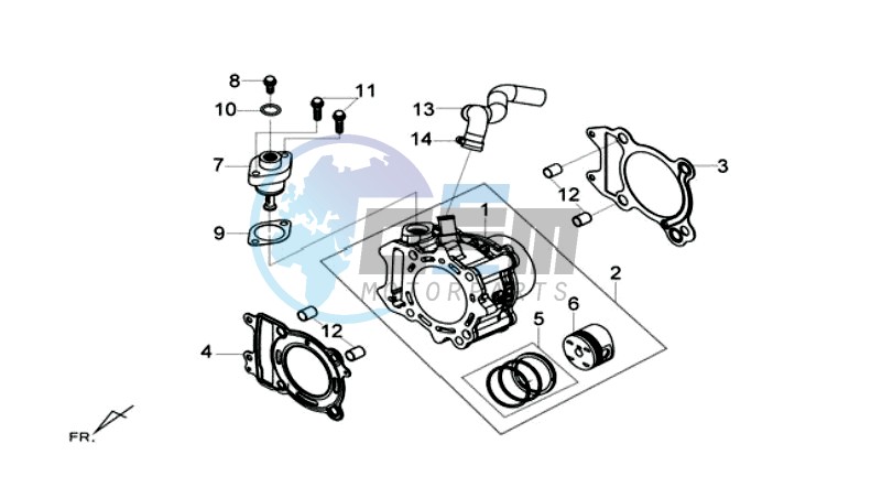 CYLINDER MET PISTON