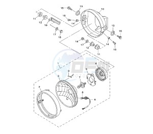 YBR 250 drawing HEADLIGHT