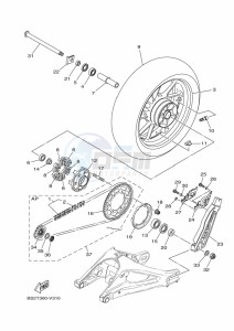 MT-09 MTN850-A (BS2V) drawing REAR WHEEL