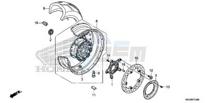 VFR1200XDH 2ED - (2ED) drawing REAR WHEEL