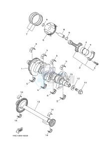 MT09A MT09 ABS 900 (2DRH) drawing CRANKSHAFT & PISTON