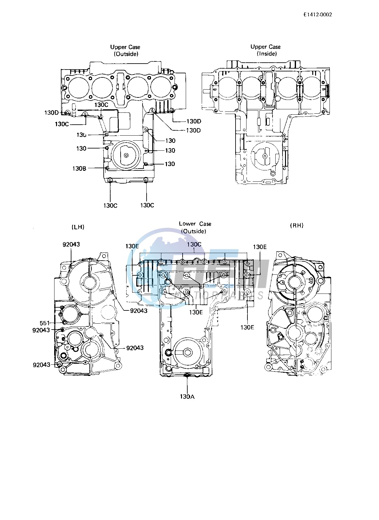 CRANKCASE BOLT & STUD PATTERN