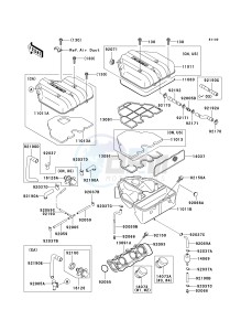 ZX 600E [ZX-6 NINJA ZZR 600] (E10-E13 E13 CAN ONLY) ZZR 600 drawing AIR CLEANER