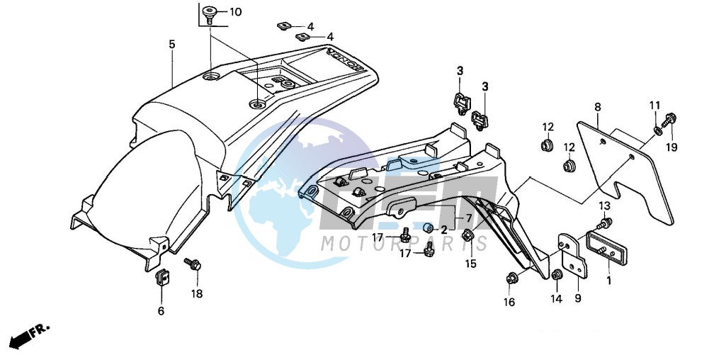 REAR FENDER (DK/U)