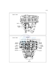 NINJA ZX-10R ABS ZX1000KFF FR XX (EU ME A(FRICA) drawing Crankcase Bolt Pattern