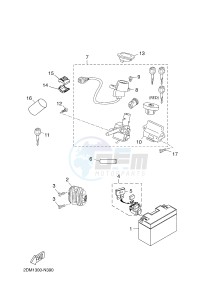 YP125R X-MAX125 X-MAX (2DM5 2DM5) drawing ELECTRICAL 1