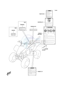 KSF 400 A [FX400] (A6F) A6F drawing LABELS