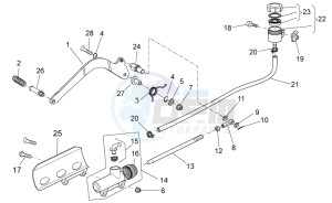 V7 II Special ABS 750 drawing Rear master cylinder