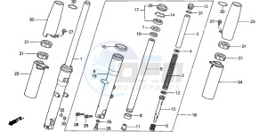 VT1100C2 drawing FRONT FORK