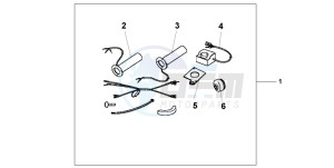 VT750C2 drawing GRIP HEATER CUSTOM'S