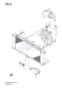 GSX650F (E2) Katana drawing RADIATOR