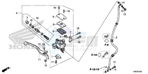 MSX125F MSX125 UK - (E) drawing FRONT BRAKE MASTER CYLINDER