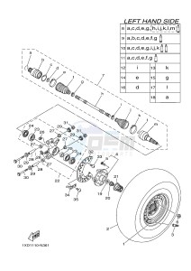 YXM700E YXM700PF VIKING (1XPS) drawing REAR WHEEL