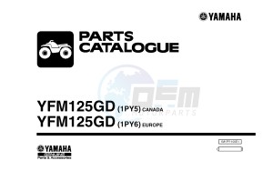 YFM125A YFM125GD GRIZZLY 125 (1PY5 1PY6) drawing .1-Front-Page