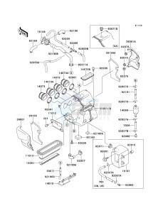 ZX 1100 E [GPZ 1100] (E1-E3) [GPZ 1100] drawing AIR CLEANER