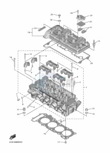 YZF600 YZF-R6 (BN6K) drawing CYLINDER