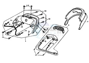 SUPER DUKE - 150 cc drawing TAILLIGHT