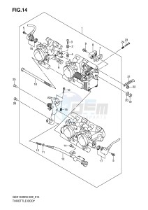 GSX1400 (E2) drawing THROTTLE BODY