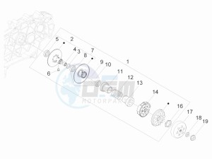 GTS 300 ie Touring drawing Driven pulley